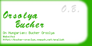 orsolya bucher business card